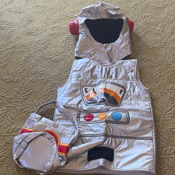 Pottery Barn Kids Metallic Silver Vest Robot 🤖 costume - Picture 1 of 9